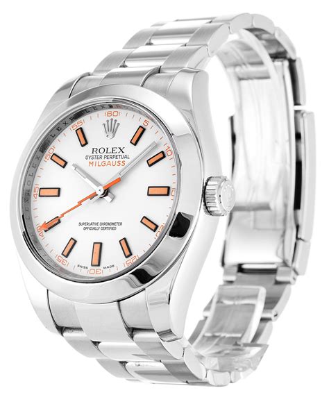 rolex milgauss black replica|rolex milgauss white face.